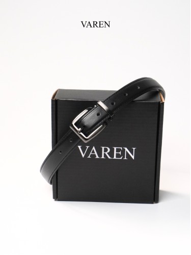 Thắt Lưng Unisex Varen Puro Da Bò Thật Bản Dây 2.4Cm Dây Nịt Bản Nhỏ Nam Nữ Sang Trọng PR01